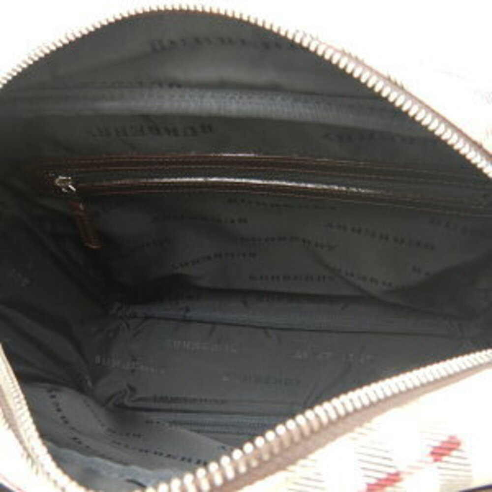 Burberry Nova Check Nylon Leather Shoulder Bag Beige Tan Brown - Picture 8 of 9